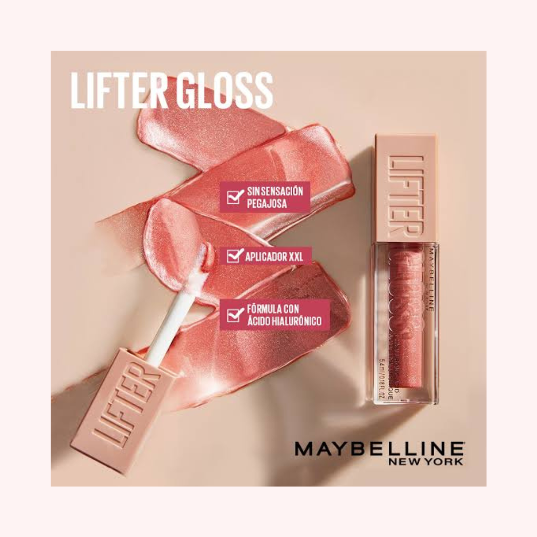 Pre Orden Maybelline Lifter Lip Gloss Makeup with Hyaluronic Acid